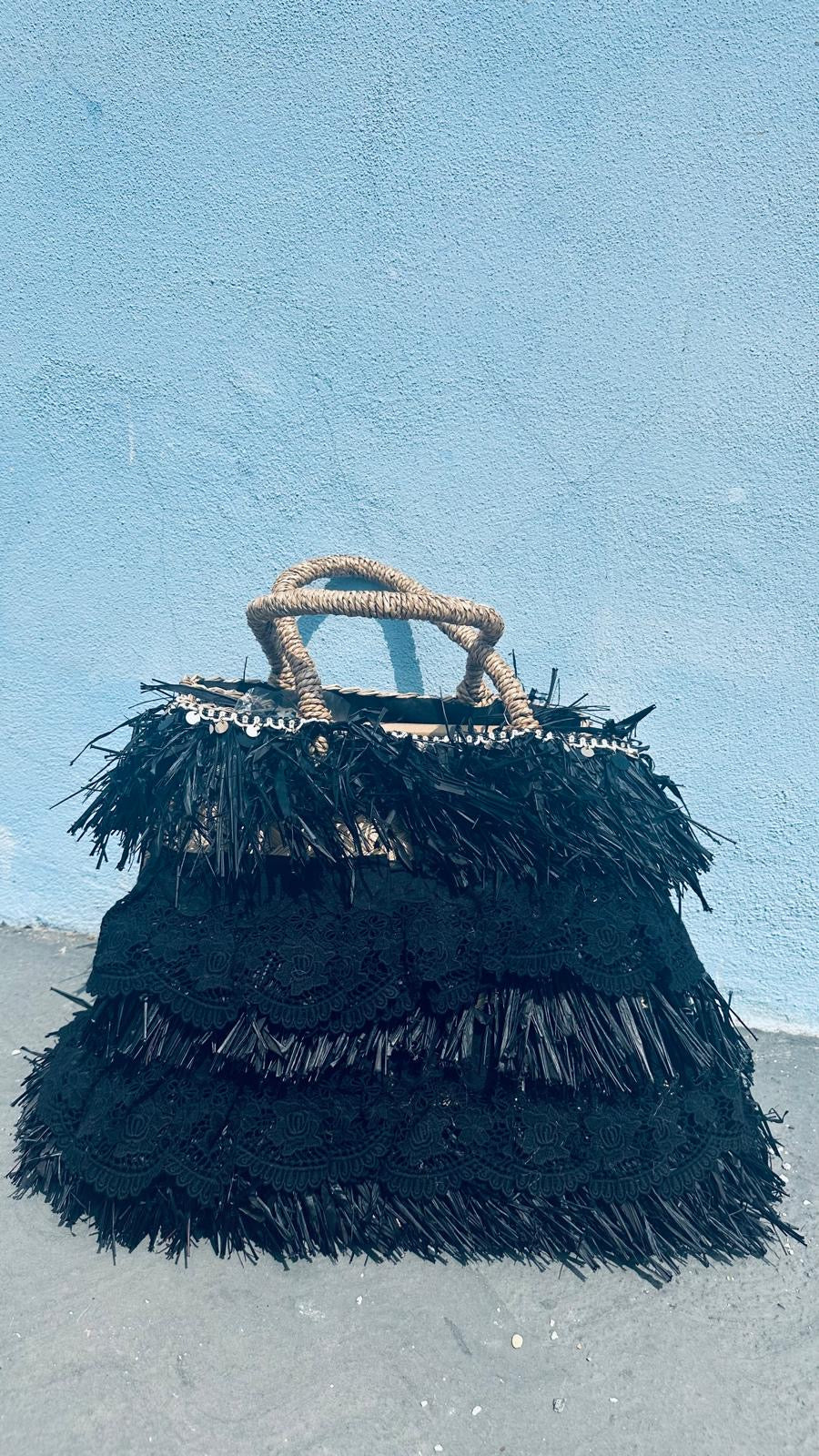 BORSA PAGLIA PIZZO
