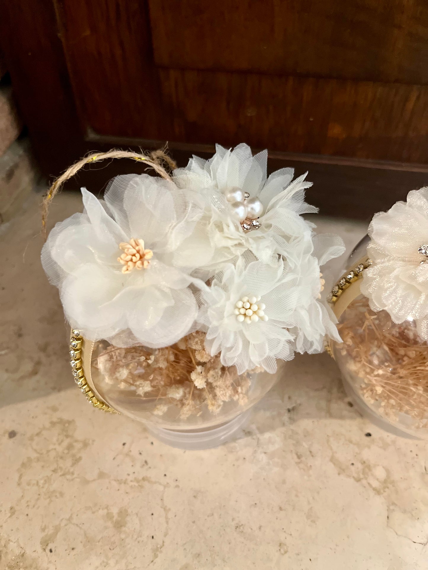 Pallina trasparente fiori