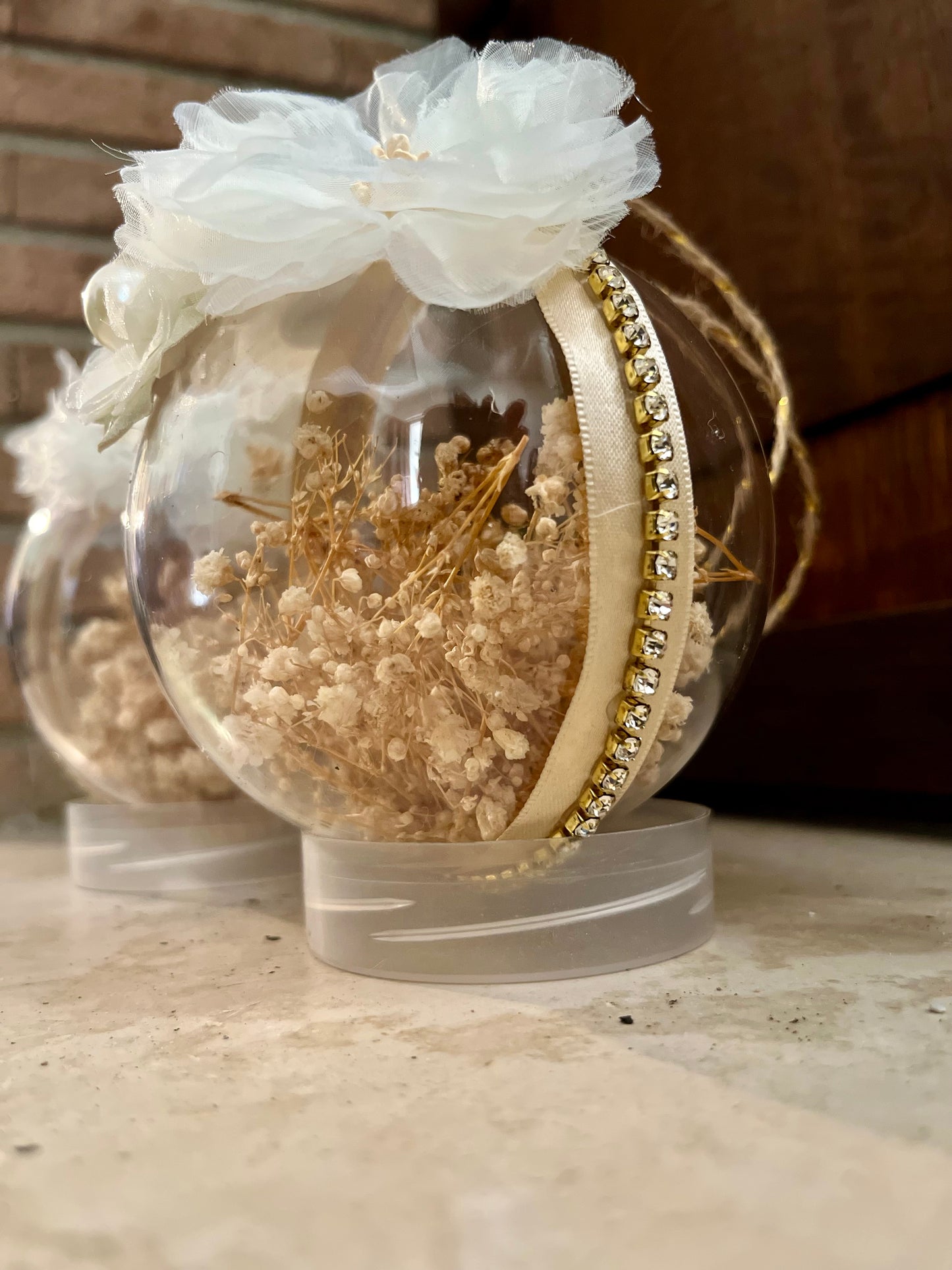 Pallina trasparente fiori