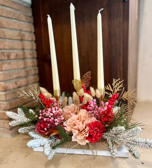 Centrotavola candele bianche