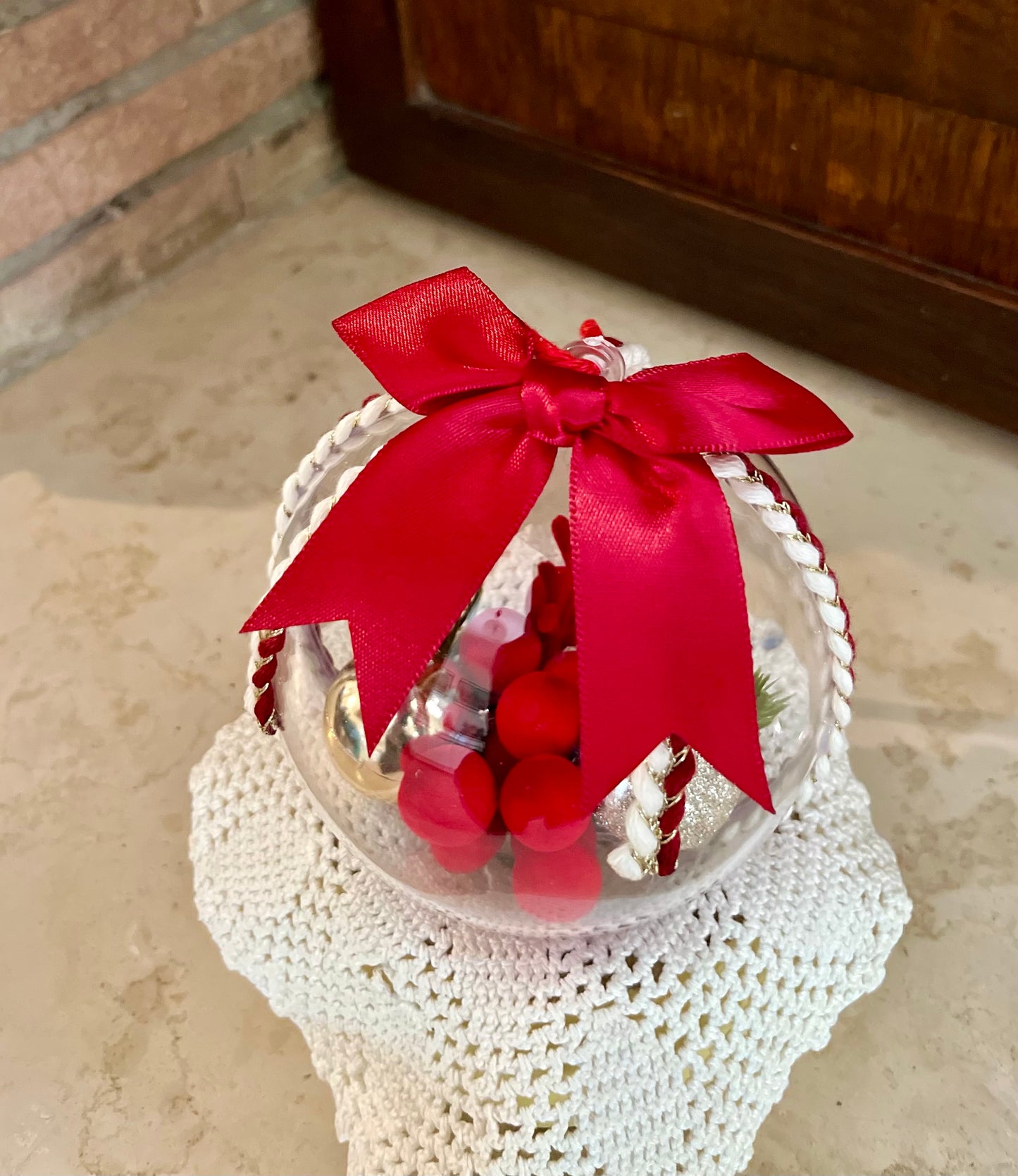 Pallina fiocco rosso