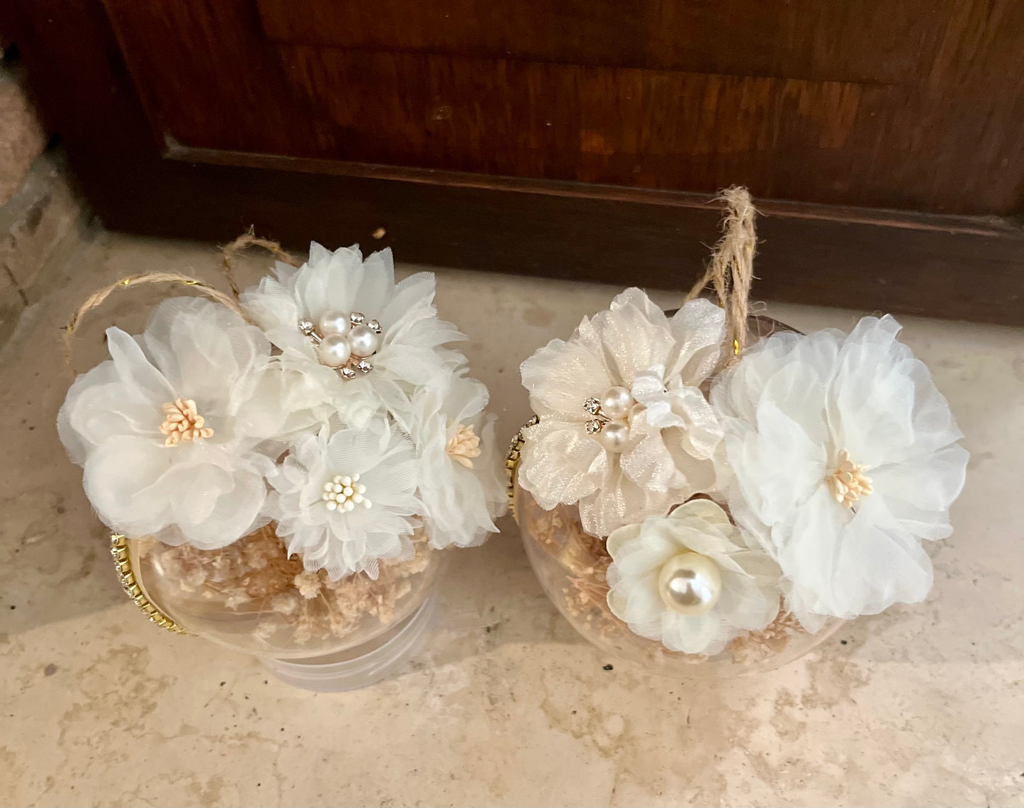 Pallina trasparente fiori