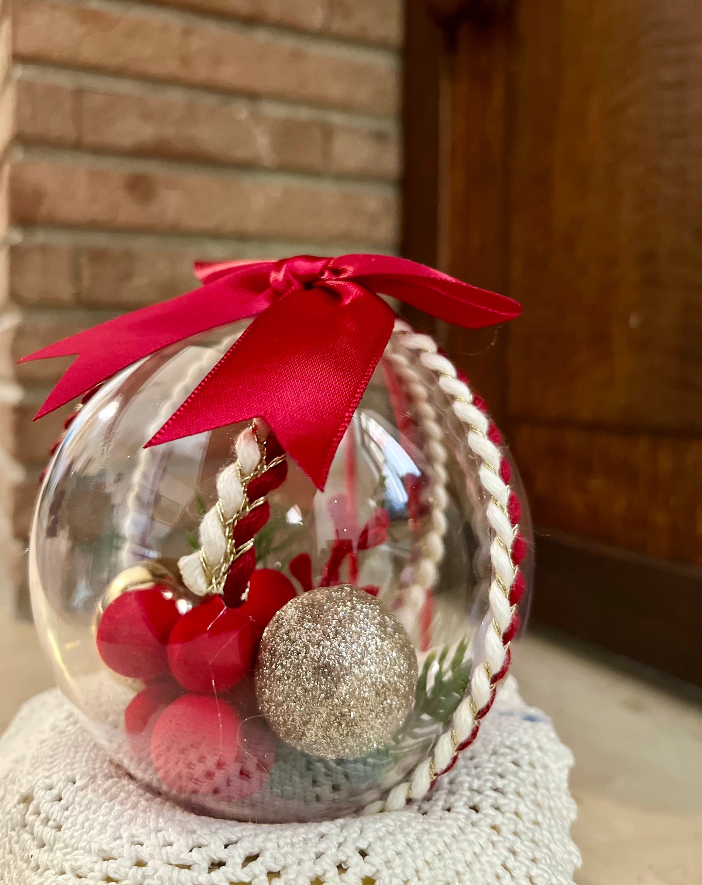 Pallina fiocco rosso