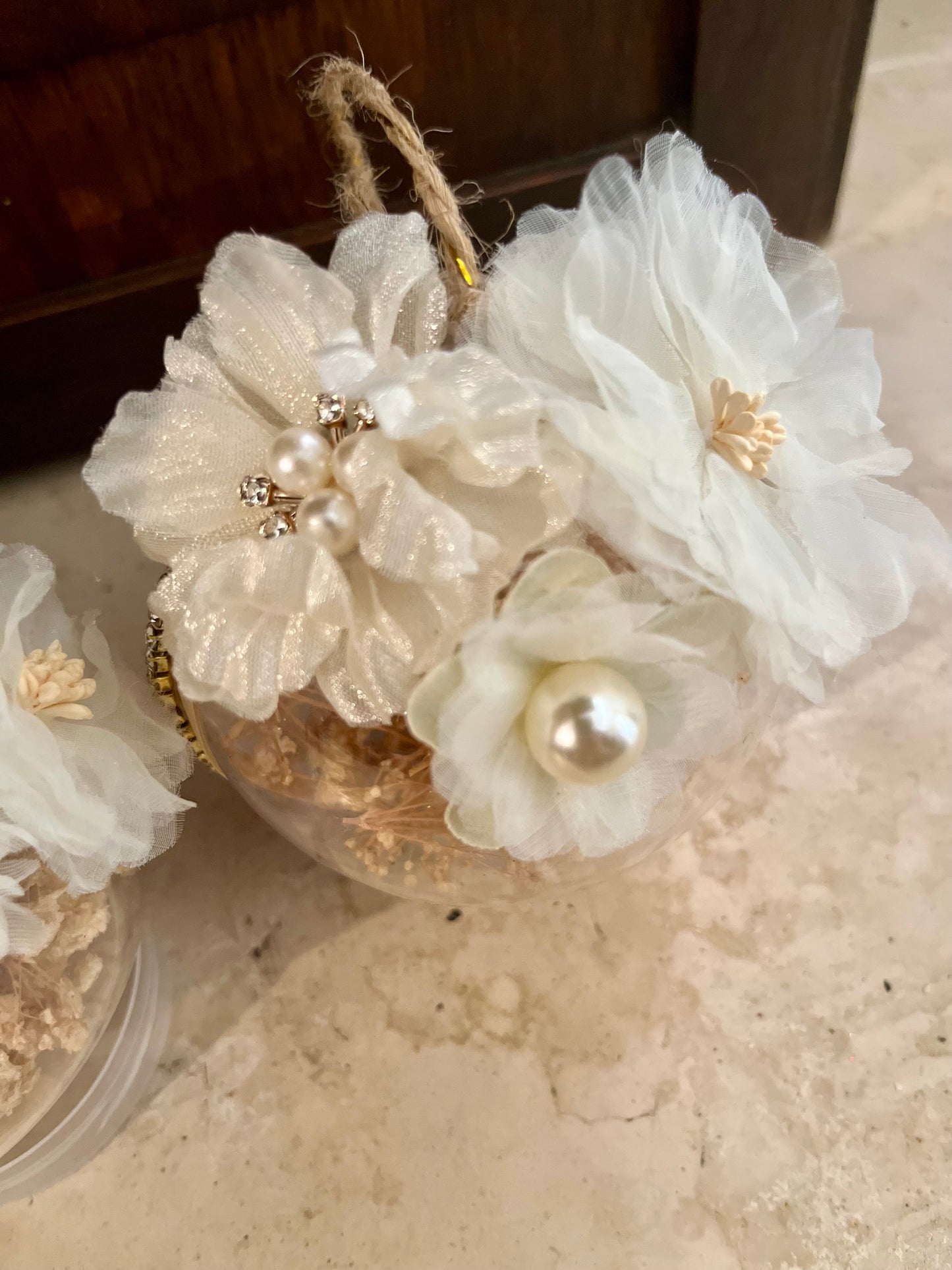 Pallina trasparente fiori